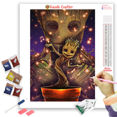 Image of BABY GROOT  Diamond Painting Kit