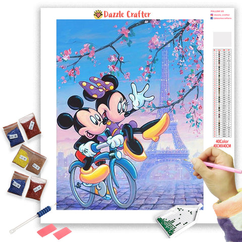 Image of MICKEY IN PARIS Diamond Painting Kit