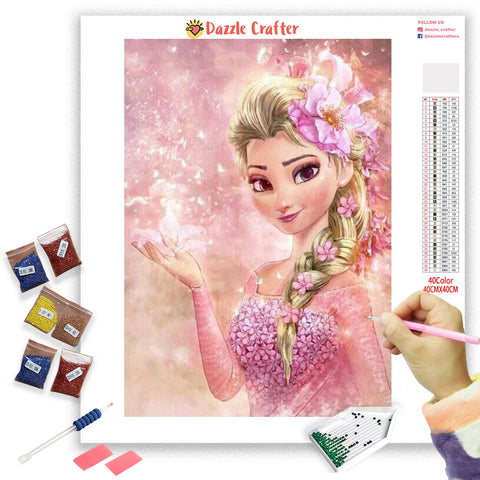 Image of PRINCESS ELSA Diamond Painting Kit