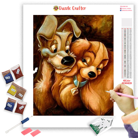 Image of LADY AND THE TRAMP Diamond Painting Kit