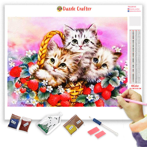 Image of ADORABLE KITTENS Diamond Painting Kit - DAZZLE CRAFTER
