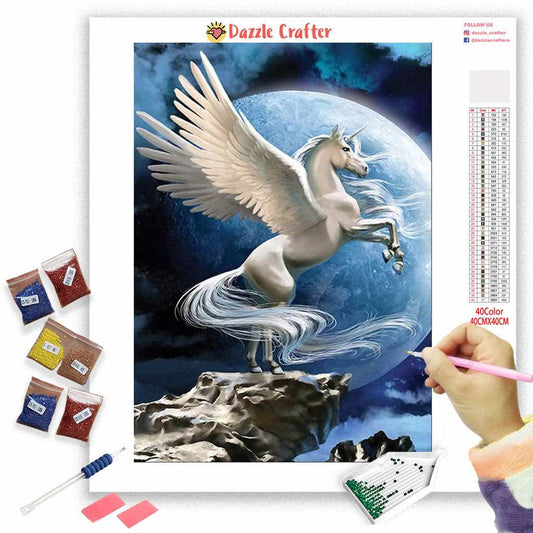 FULL MOON PHOENIX UNICORN Diamond Painting Kit