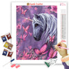 UNICORN WITH PINK BUTTERFLIES Diamond Painting Kit - DAZZLE CRAFTER