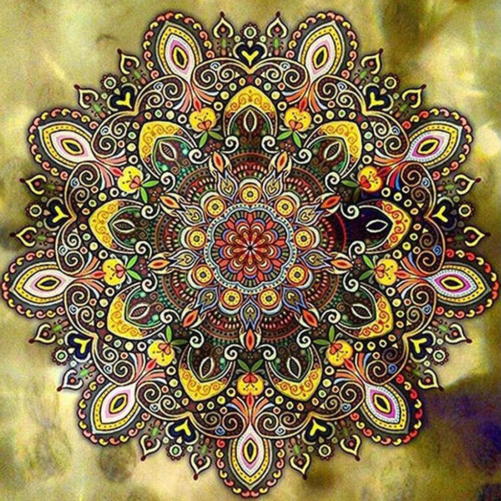 Diamond Painting - Mandala with Flowers 