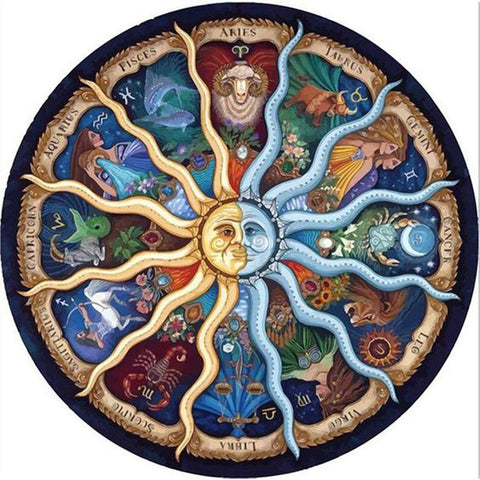 Image of SUN SIGNS MANDALA Diamond Painting Kit