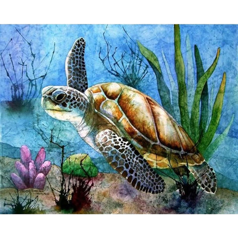 Image of UNDERWATER TURTLE Diamond Painting Kit