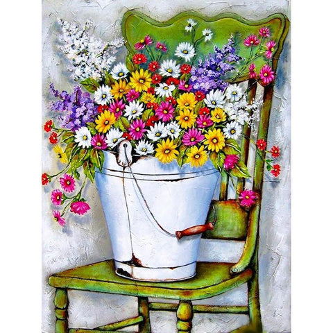 Image of PICKING MY GARDEN FLOWERS Diamond Painting Kit