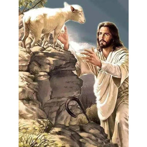 JESUS CHRIST WITH LAMB  Diamond Painting Kit