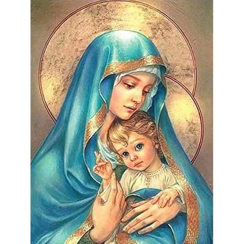 Image of MOTHER MARY WITH JESUS Diamond Painting Kit