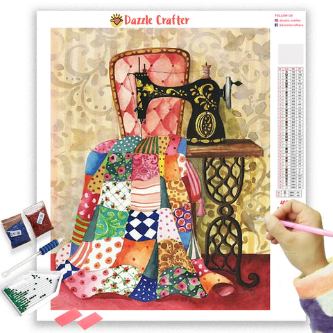 Image of SEWING QUILT Diamond Painting Kit