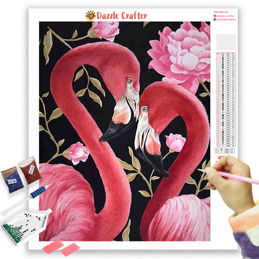 FLAMINGO LOVE Diamond Painting Kit