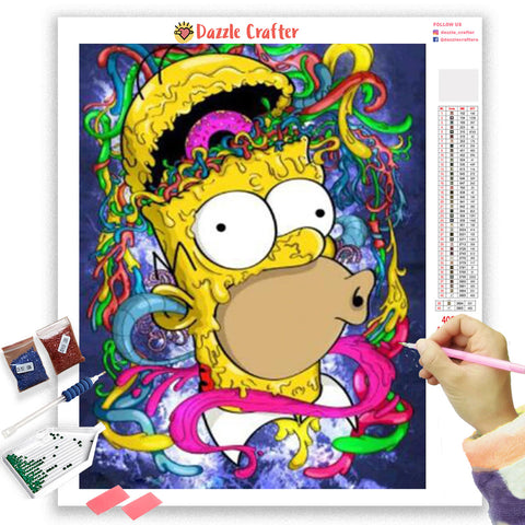 Image of MR.SIMPSON PARTY STREAMERS  KIDS Diamond Painting Kit