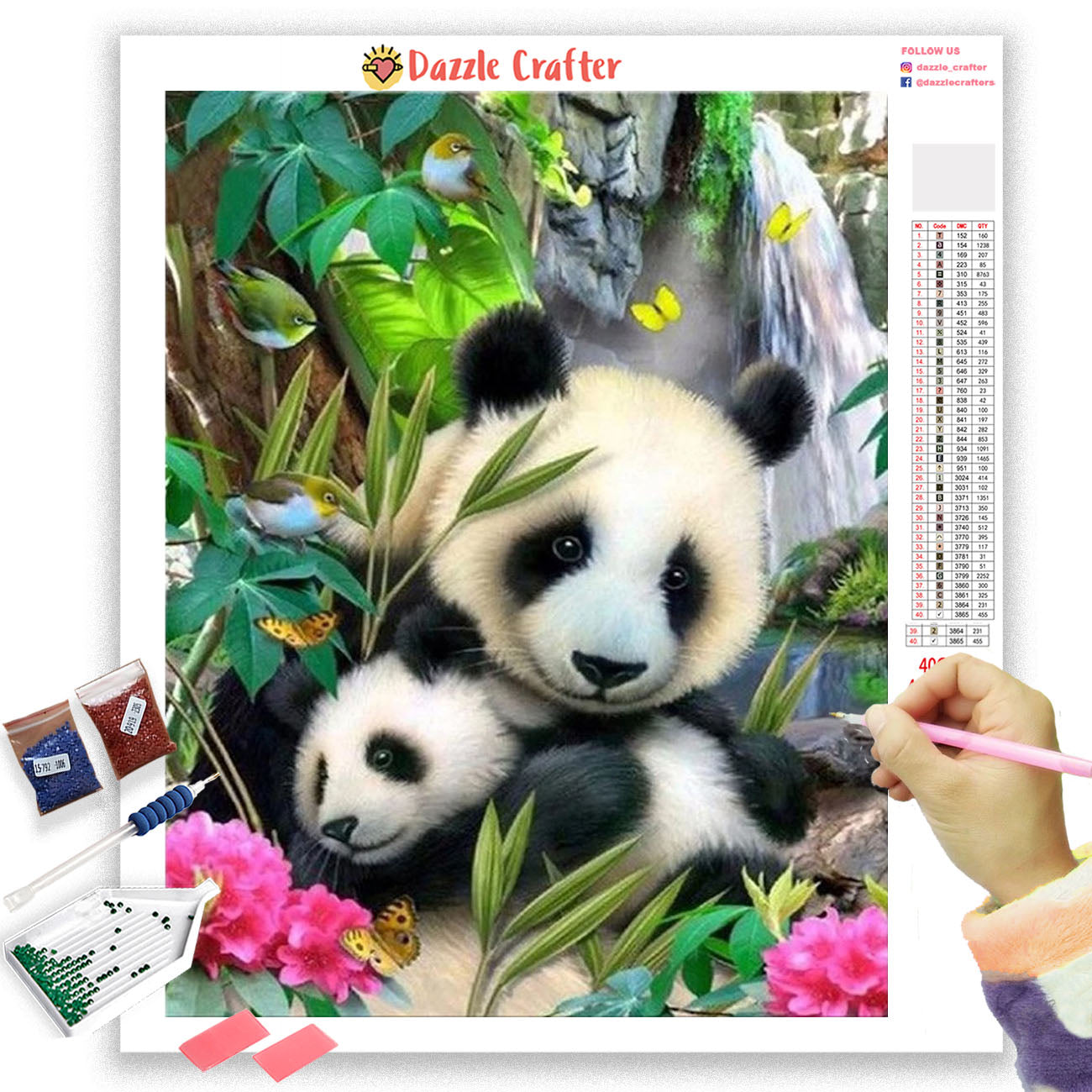 MOTHER AND BABY PANDA  Painting Kit