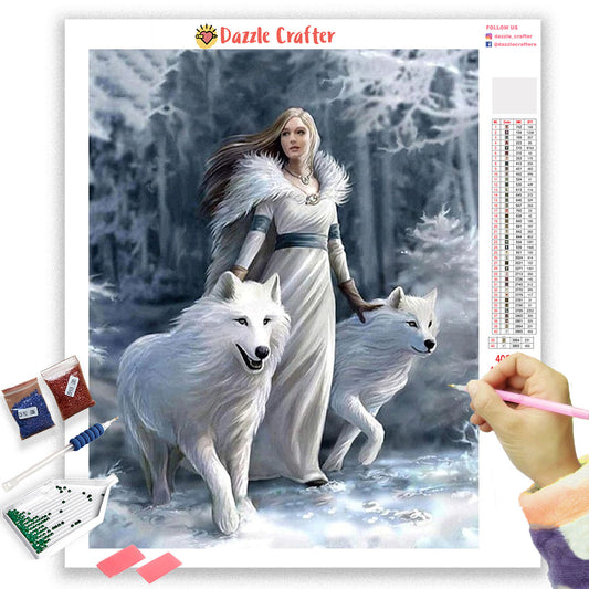 DIAMOND painting kit wolf