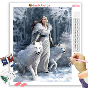 DIAMOND painting kit wolf