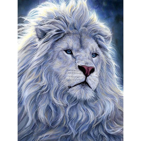 Image of MAJESTIC WHITE LION  Diamond Painting Kit