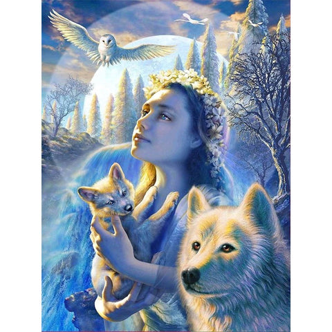 Image of WOLF WOMAN Diamond Painting Kit