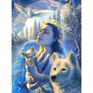 WOLF WOMAN Diamond Painting Kit