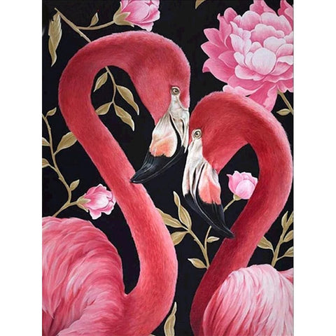 Image of FLAMINGO LOVE Diamond Painting Kit