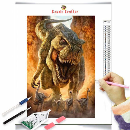 SCARY DINOSAUR Diamond Painting Kit