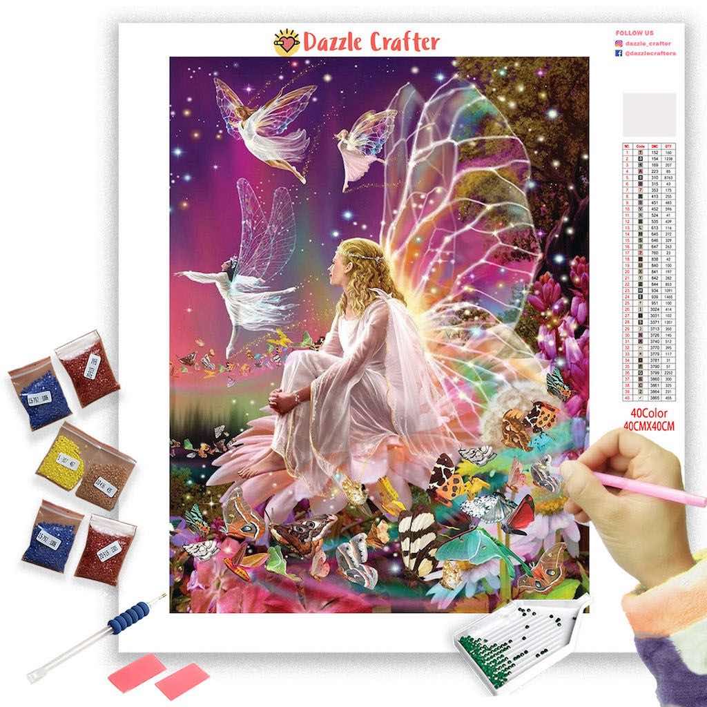 NEON PINK BUTTERFLY Diamond Painting Kit – DAZZLE CRAFTER