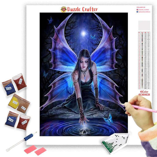 BLUE BUTTERFLY FANTASY Diamond Painting Kit