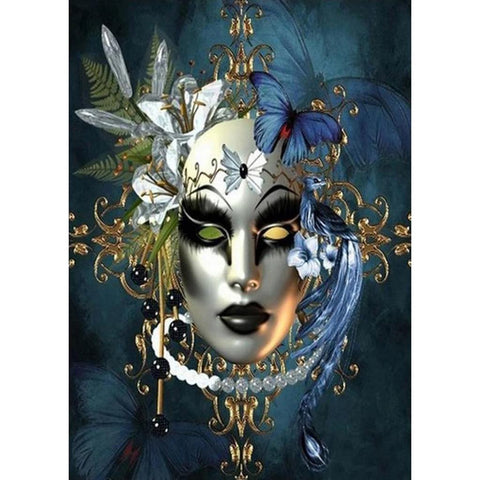 Image of SILVER VENICE MASK  Diamond Painting Kit