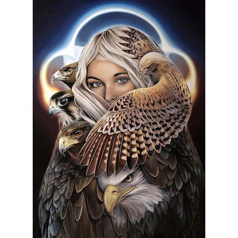 Image of LADY HAWK Diamond Painting Kit
