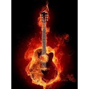 BLAZING GUITAR Diamond Painting Kit