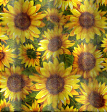 BRIGHT SUNFLOWERS Diamond Painting Kit - DAZZLE CRAFTER