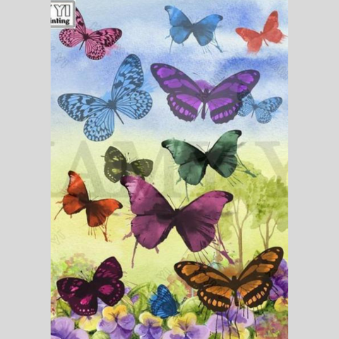 Image of Colorful Butterflies Diamond Painting Kit - DAZZLE CRAFTER