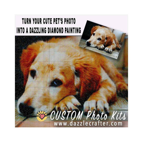 Image of CUSTOM PHOTO WITH PETS - MAKE YOUR OWN DIAMOND PAINTING