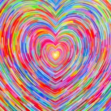Image of RAINBOW HEART Diamond Painting Kit - DAZZLE CRAFTER