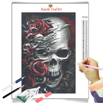 SKULL ROSES Diamond Painting Kit