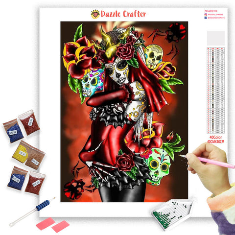 Image of THE RED WOMAN  Diamond Painting Kit