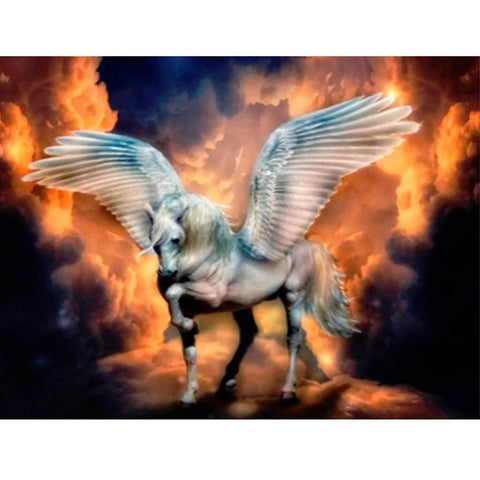 Image of PHOENIX UNICORN IN BLAZING FIRE Diamond Painting Kit