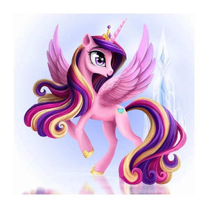 BABY PINK UNICORN WITH WINGS Diamond Painting Kit