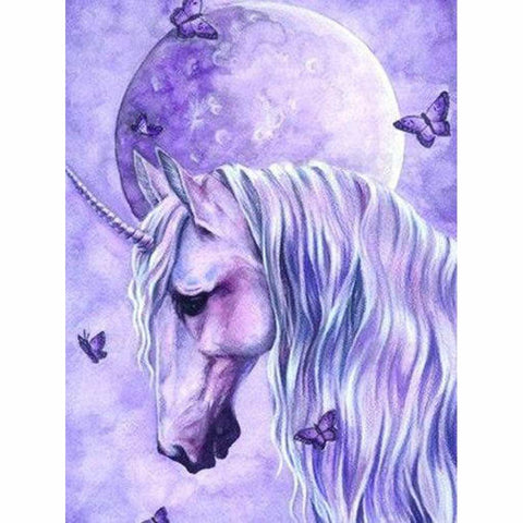 Image of LILAC PURPLE SOMBRE UNICORN Diamond Painting Kit