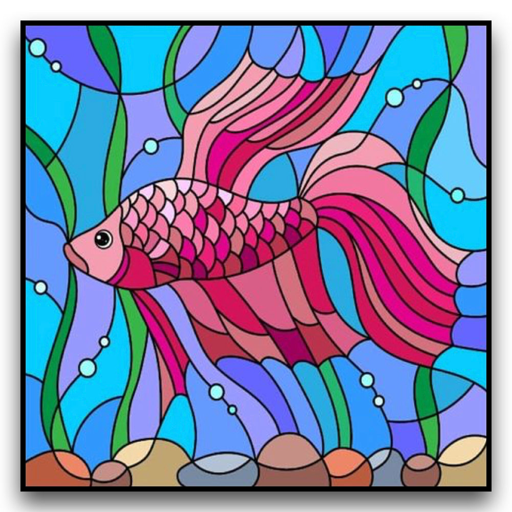 PRETTY PINK FISH Diamond Painting Kit - DAZZLE CRAFTER