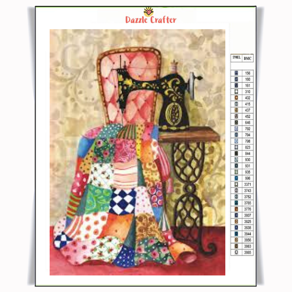 SEWING A QUILT Diamond Painting Kit - DAZZLE CRAFTER