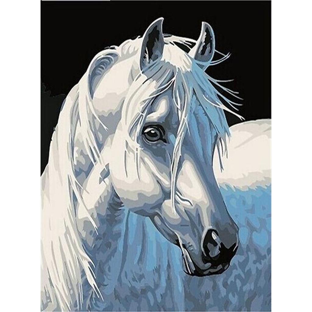 MAJESTIC WHITE HORSE Diamond Painting Kit – DAZZLE CRAFTER