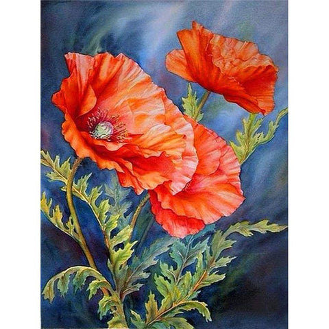 Image of RED FLOWERS SERIES Diamond Painting Kit - DAZZLE CRAFTER