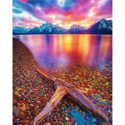 PURPLE SUNSET Diamond Painting Kit