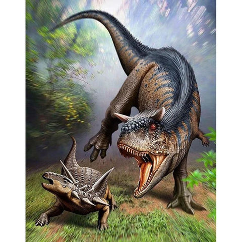 Image of DINOSAUR IN THE FOREST Diamond Painting Kit