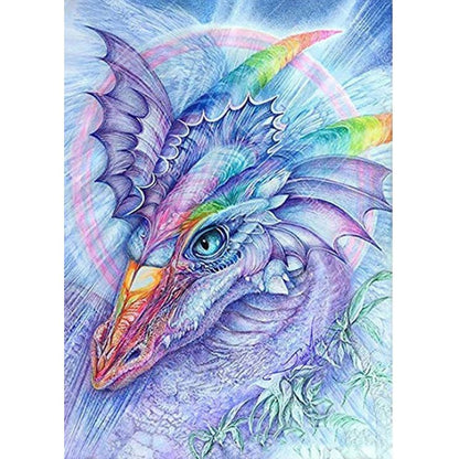 PURPLE RAINBOW DINOSAUR Diamond Painting Kit