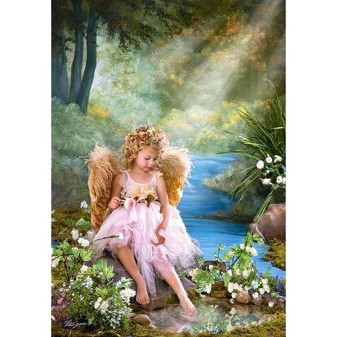 Image of DAISY FLOWER ANGEL Diamond Painting Kit