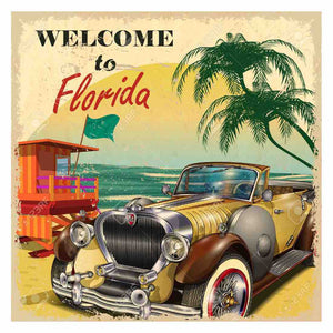 TRAVEL TO FLORIDA VINTAGE Diamond Painting Kit