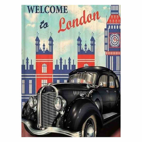 Image of TRAVEL TO LONDON VINTAGE Diamond Painting Kit