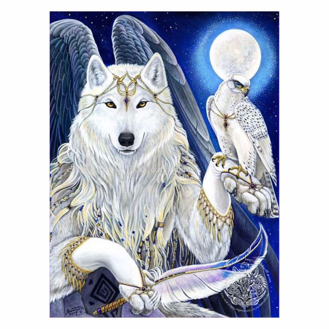 QUEEN WHITE WOLF Diamond Painting Kit