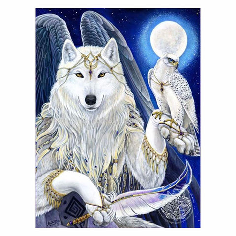Image of QUEEN WHITE WOLF Diamond Painting Kit